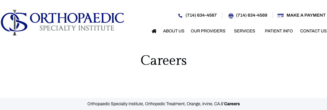 Orthopaedic Specialty Institute Medical Group of Orange County